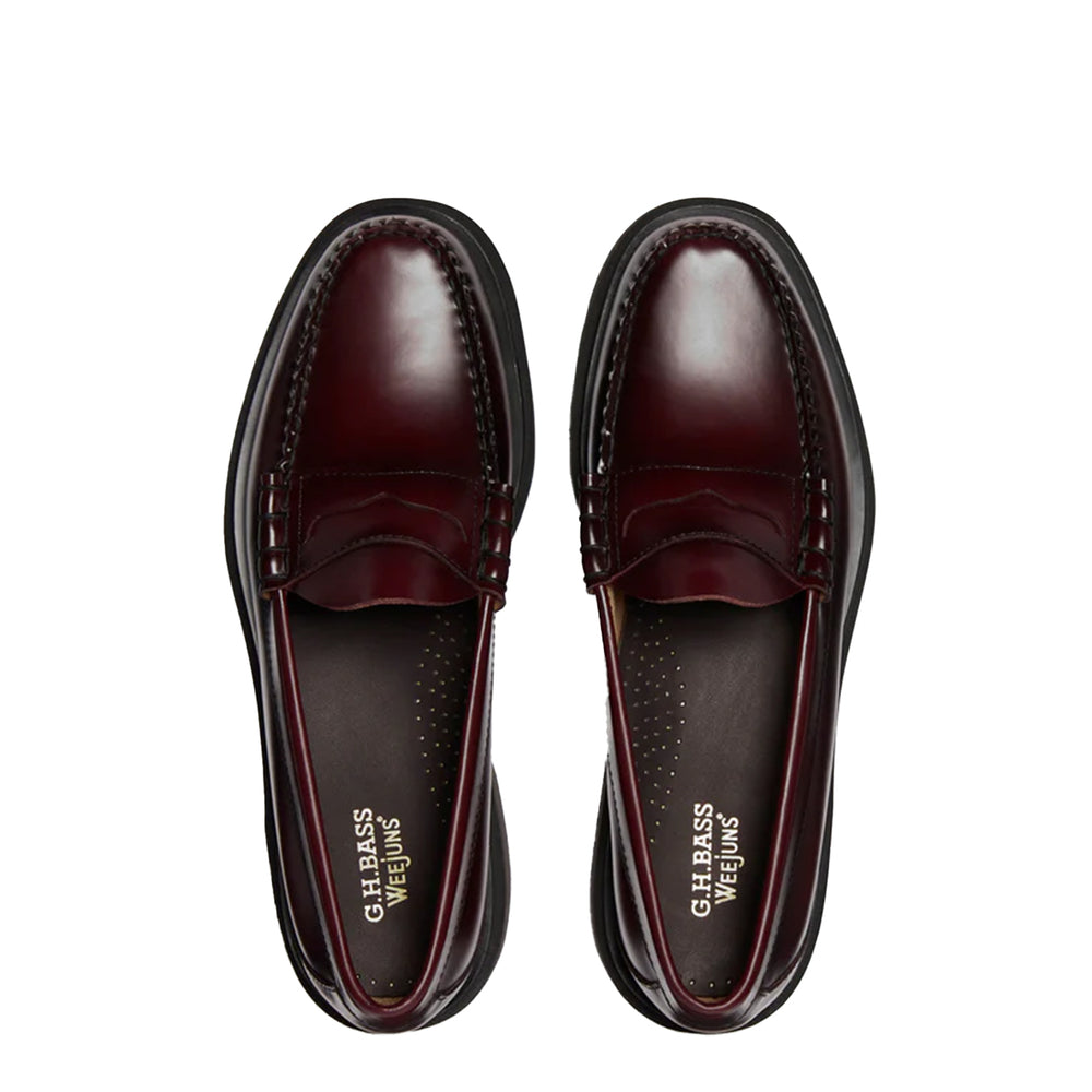 G.H Bass Weejun Step Larson Moc Penny Wine Leather - Parasol Store