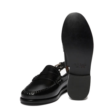 G.H Bass Womens Weejun Penny Sling Black Leather - Parasol Store