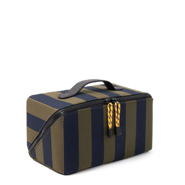 Caroline Gardner Diaganol Washbag Blue / Green Stripe