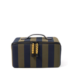 Caroline Gardner Diaganol Washbag Blue / Green Stripe