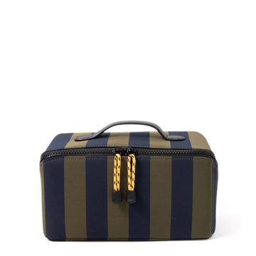 Caroline Gardner Diaganol Washbag Blue / Green Stripe