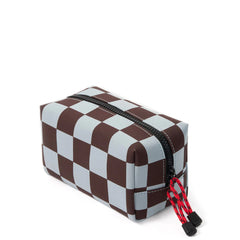 Caroline Gardner Grooming Bag Blue / Wine Check