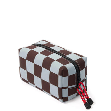 Caroline Gardner Grooming Bag Blue / Wine Check