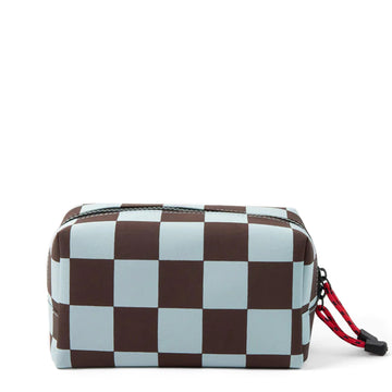 Caroline Gardner Grooming Bag Blue / Wine Check