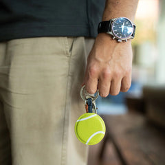 Caroline Gardner Tennis Ball Keyring Green