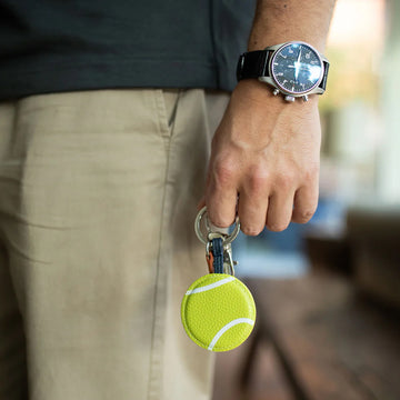 Caroline Gardner Tennis Ball Keyring Green