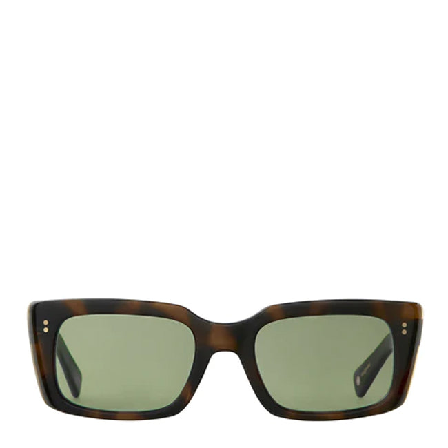 Garrett Leight GL 3030 49 Sunglasses Spotted Brown Shell/Semi-Flat Valley View Green Garrett Leight