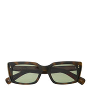 Garrett Leight GL 3030 49 Sunglasses Spotted Brown Shell/Semi-Flat Valley View Green Garrett Leight