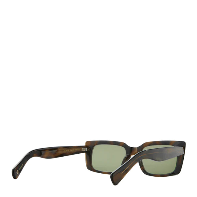Garrett Leight GL 3030 49 Sunglasses Spotted Brown Shell/Semi-Flat Valley View Green Garrett Leight
