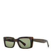 Garrett Leight GL 3030 49 Sunglasses Spotted Brown Shell/Semi-Flat Valley View Green Garrett Leight