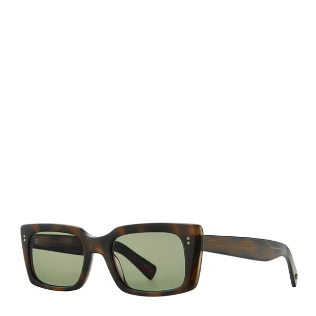 Garrett Leight GL 3030 49 Sunglasses Spotted Brown Shell/Semi-Flat Valley View Green Garrett Leight