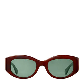 Garrett Leight Retro Biggie 49 Sunglasses Vintage Burnt Tortoise/Veridian Garrett Leight