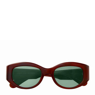 Garrett Leight Retro Biggie 49 Sunglasses Vintage Burnt Tortoise/Veridian Garrett Leight
