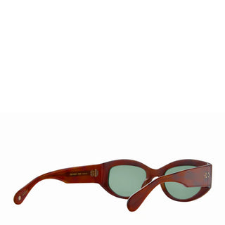 Garrett Leight Retro Biggie 49 Sunglasses Vintage Burnt Tortoise/Veridian Garrett Leight