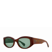Garrett Leight Retro Biggie 49 Sunglasses Vintage Burnt Tortoise/Veridian Garrett Leight