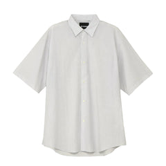 Goldwin Fine Cotton Seersucker Striped S/S Shirt Black