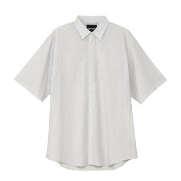 Goldwin Fine Cotton Seersucker Striped S/S Shirt Black