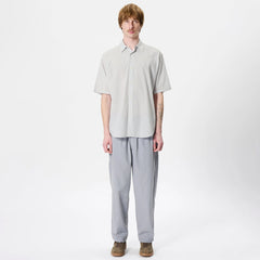 Goldwin Fine Cotton Seersucker Striped S/S Shirt Black