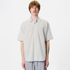 Goldwin Fine Cotton Seersucker Striped S/S Shirt Black