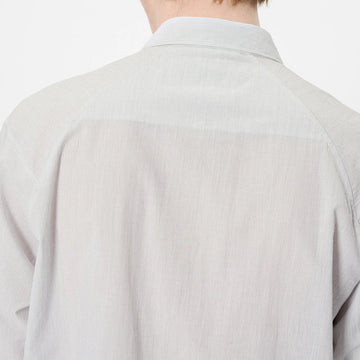 Goldwin Fine Cotton Seersucker Striped S/S Shirt Black