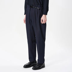 Goldwin One Tuck Tapered Stretch Pants Dark Navy