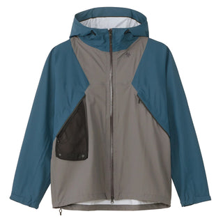 Goldwin Pertex Shieldair Mountaineering Jacket Focus Gray / Navy Blue - Parasol Store