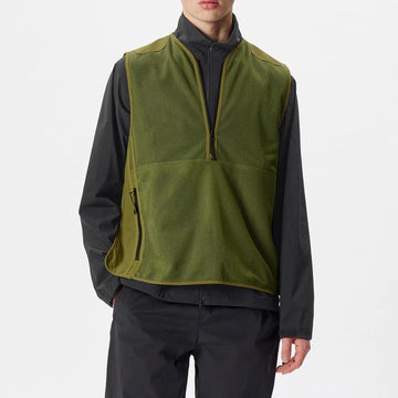 Goldwin Tonalith Mesh Half Zip Vest Black