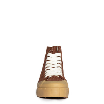 Good News Womens Palm Corduroy Trainer Brown - Parasol Store