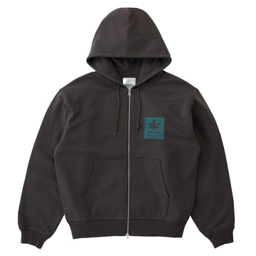 Gramicci Hemp Zip Hooded Sweatshirt Deep Brown - Parasol Store
