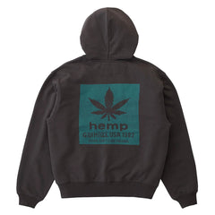 Gramicci Hemp Zip Hooded Sweatshirt Deep Brown - Parasol Store