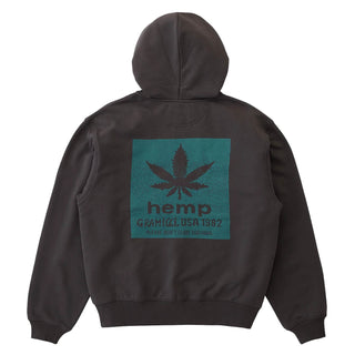 Gramicci Hemp Zip Hooded Sweatshirt Deep Brown - Parasol Store