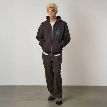 Gramicci Hemp Zip Hooded Sweatshirt Deep Brown - Parasol Store