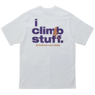 Gramicci I Climb Stuff T-Shirt White - Parasol Store