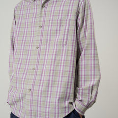 Gramicci L/S Checkered Ombre Shirt Purple