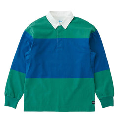 Gramicci Langdon Rugby Shirt Cerulean / Emerald - Parasol Store