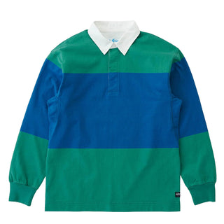 Gramicci Langdon Rugby Shirt Cerulean / Emerald - Parasol Store