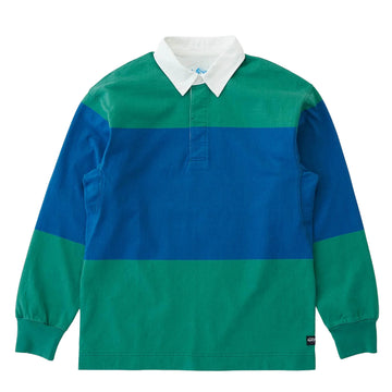 Gramicci Langdon Rugby Shirt Cerulean / Emerald - Parasol Store