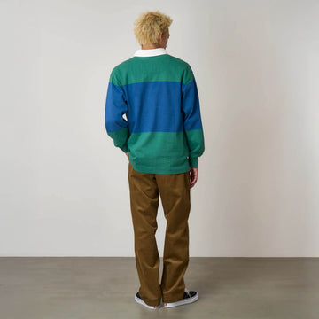 Gramicci Langdon Rugby Shirt Cerulean / Emerald - Parasol Store