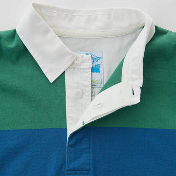 Gramicci Langdon Rugby Shirt Cerulean / Emerald - Parasol Store