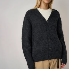 Gramicci Mohair Cardigan Charcoal - Parasol Store