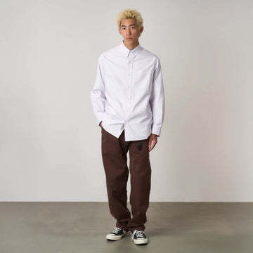 Gramicci Oxford Button Down Stance Shirt Iris Stripe - Parasol Store