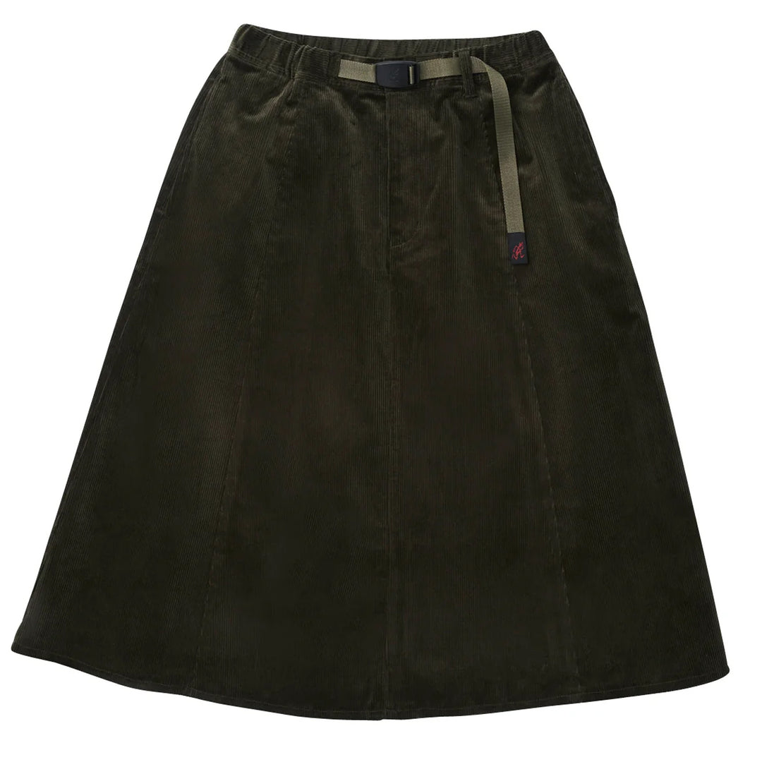 Gramicci Womens Paneled Midi Skirt Olive Green - Parasol Store