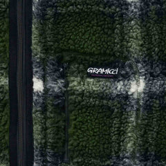 Gramicci Shadow Plaid Sherpa Jacket Olive Shadow Plaid - Parasol Store