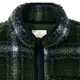 Gramicci Shadow Plaid Sherpa Jacket Olive Shadow Plaid - Parasol Store