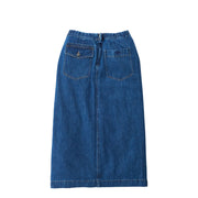 Gramicci Womens Long Denim Skirt Mid Indigo - Parasol Store