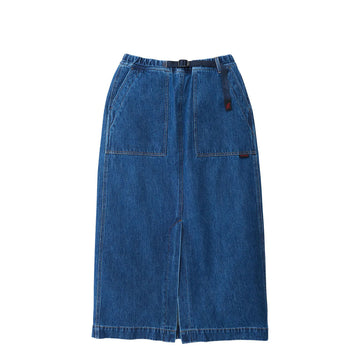 Gramicci Womens Long Denim Skirt Mid Indigo - Parasol Store