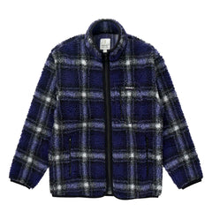 Gramicci Womens Shadow Plaid Sherpa Jacket Purple Shadow Plaid - Parasol Store