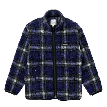 Gramicci Womens Shadow Plaid Sherpa Jacket Purple Shadow Plaid - Parasol Store