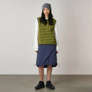 Gramicci Womens Thermal Fleece Pullover Chartreuse Stripe - Parasol Store
