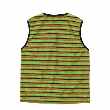 Gramicci Womens Thermal Fleece Pullover Chartreuse Stripe - Parasol Store